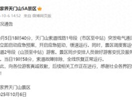 张家界天门山景区就索道故障致歉